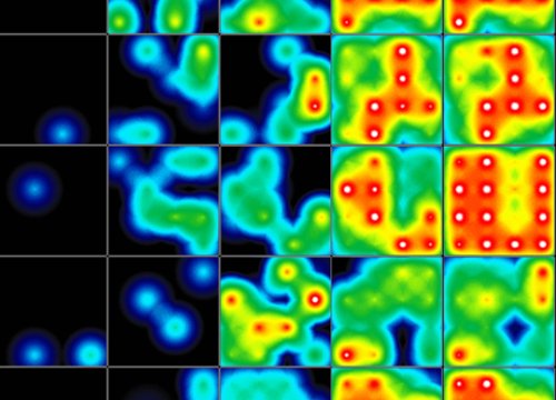 Heat map of cardiomyocytes beating