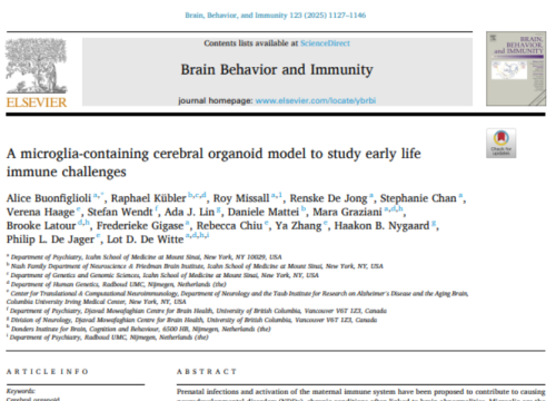 Brain, Behavior, and Immunity, 3 November 2024