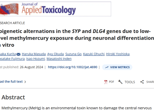 Journal of Applied Toxicology, 08 November 2024